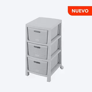 Cajonero Rimax Fique 3 Gavetas Gris Hielo
