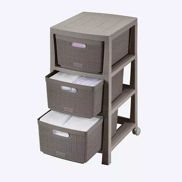 Cajonero Rimax Fique 3 Gavetas Mocca