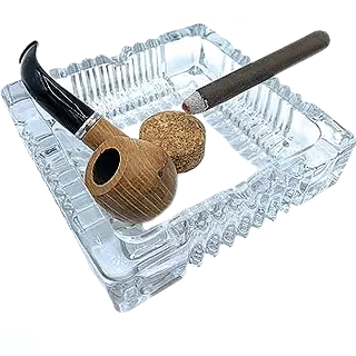 Cenicero Cuadrado En Vidrio Gravado