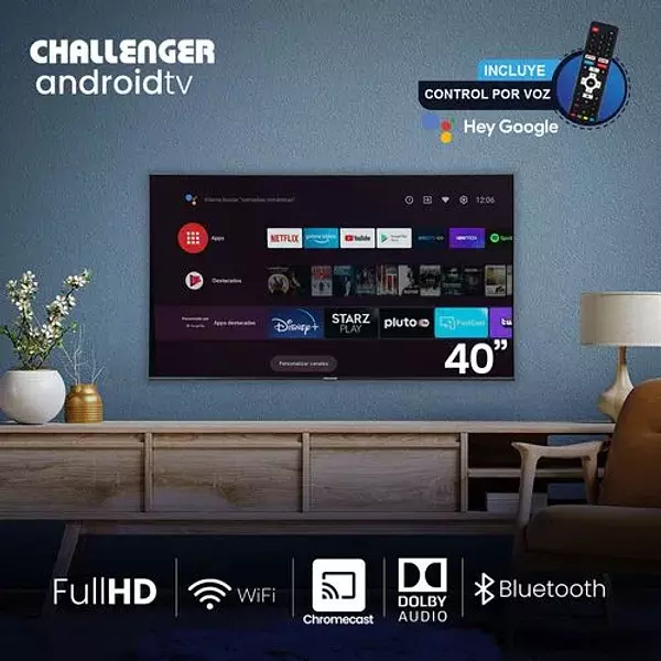 Televisor Challenger 40" Android Tv Fhd