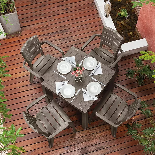 Silla Rimax Barú Con Brazos Mocca