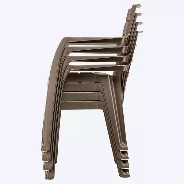 Silla Rimax Barú Con Brazos Mocca