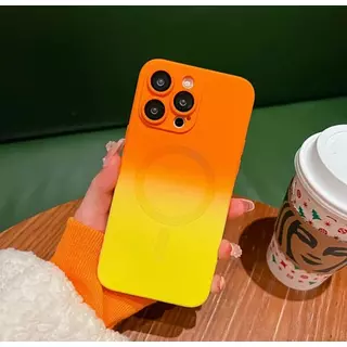 Case Magsafe Naranja Con Amarillo Iphone11