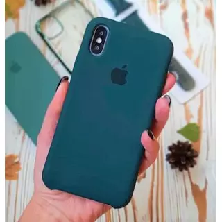 Silicon Case Verde Protector Cámaras Iphone15