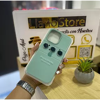 Silicon Case Verde Protector Cámara Iphone14pro+