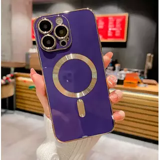 Case Magsafe Morado Protector Cámaras Iphone13pro