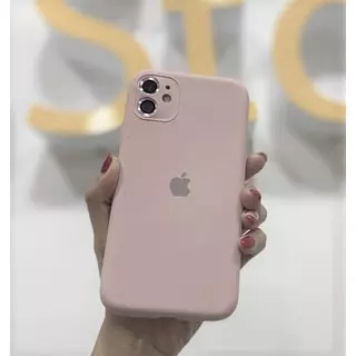 Silicon Case Rosado Con Protector Cámara Iphone 12