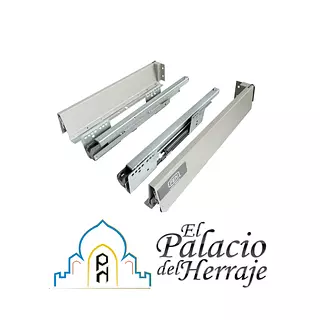 Corredera Con Costado Metalico Gris Cierre Lento 500xh86mm 5984