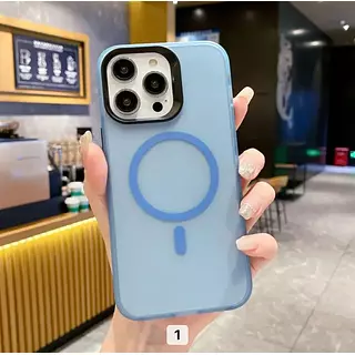 Case Magsafe Azul Claro Mate Iphone14pro+