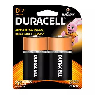 Pila Duracell Tipo D Redondo