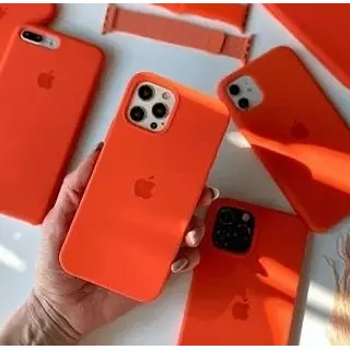 Silicon Case Naranja Iphone15pro+