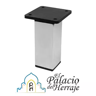 Pata Cuadrada 596 Acero Cromado H: 100 Hpa596-10