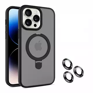 Case Magsafe Negro Mate Soporte Iphone14pro+