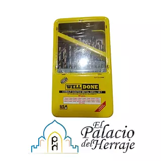 Juego Brocas Para Metal 25pzs 1-13mm Co-25mm-Well