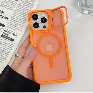 Case Magsafe Mate Borde Naranja Protec. Camara Iphone12pro+