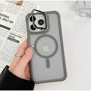 Case Magsafe Mate Borde Gris Protec. Camara Iphone14pro