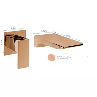 Grifo Mnctl Pared Oro Rosa
