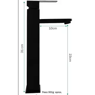 Llave Lavamanos Alto Mnctl Amberes Negro