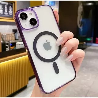 Case Magsafe Mate Borde Morado Iphone14plus