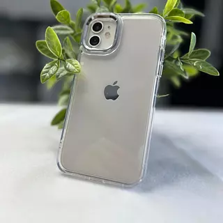 Case Transparente Borde Plateado Iphone11