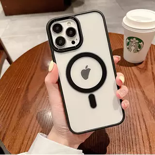 Case Magsafe Borde Negro Iphone15