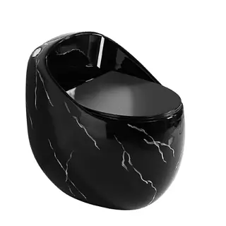Sanitario Huevito Negro Marmolizado