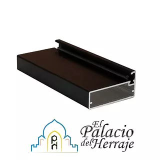 Perfil Puerta De Vidrio Negro Peralm02bpn