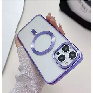 Case Magsafe Borde Morado Iphone13pro