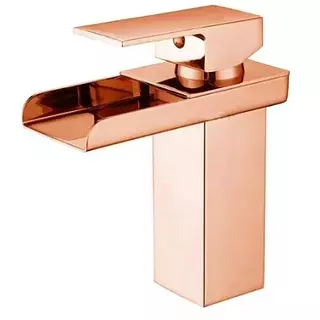 Griferia Mnctl Cascada Baja Oro Rosa