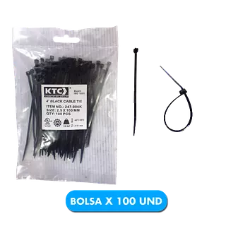 Abrazadera Plástica 10cmx2.5 Mm Ancho