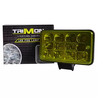 Exploradora Led Rectangular 12 Led Amarillo Hi/Low