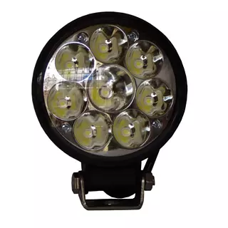 Exploradora Redonda Blanca 4″ 8 Led 24w 12-36v