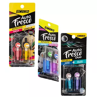 Repuesto Ambientador Auto Fresco Líquido Duo