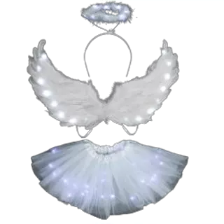 Set Halloween Angel Alas-Tutu-Diadema