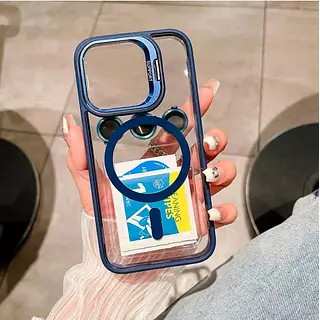 Case Magsafe Azul Protector Cámaras Iphone 16pro