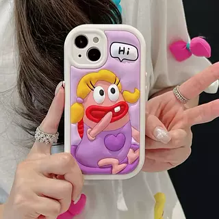 Case Diseño Animado Protector Camaras Iphone 15plus