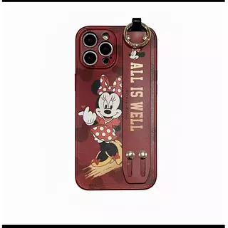 Case Lujo Protector De Camaras Soporte Minnie Iphone 13