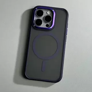 Case Magsafe Mate Borde Morado Iphone15pro+
