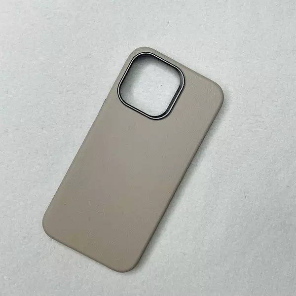 Case Diseño Cuero Magsafe Beige Iphone 16plus