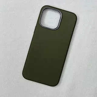 Case Diseño Cuero Magsafe Verde Iphone 11