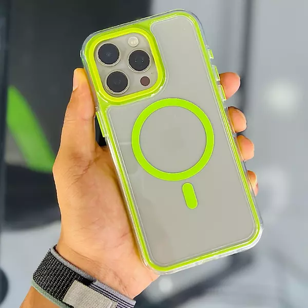 Case 360 Magsafe Antishok Borde Verde Iphone 14pro+