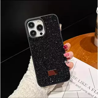 Case Diseño Swarovski Negro Iphone 16 Pro+