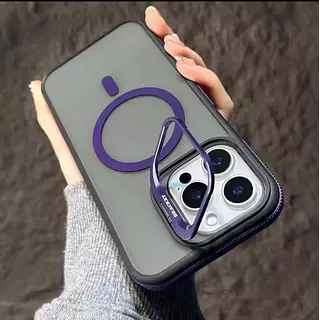 Case Magsafe Borde Morado Soporte Iphone 11