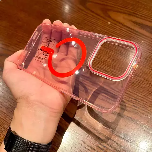 Case Magsafe Translucido Rojo Iphone 11