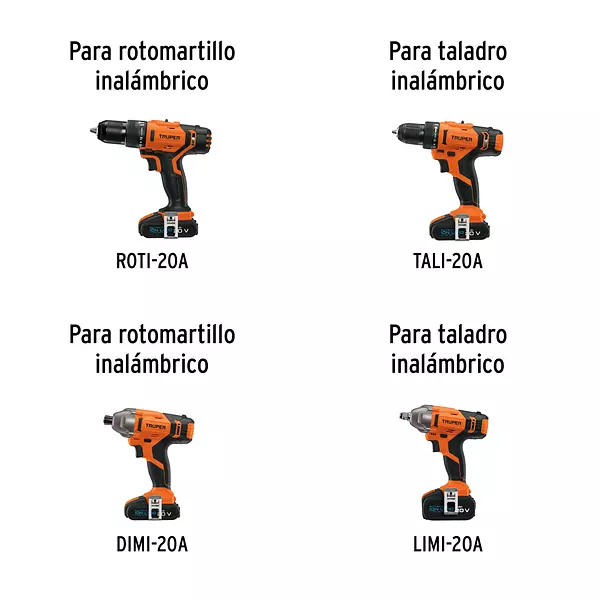 Batería Ion Litio, 20v, 4 Ah, Truper Pro