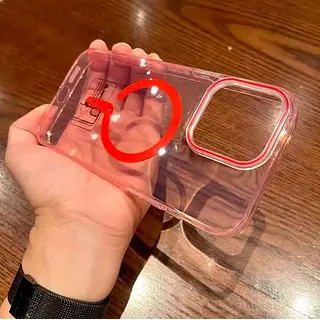 Case Magsafe Translucido Rojo Iphone 13pro+