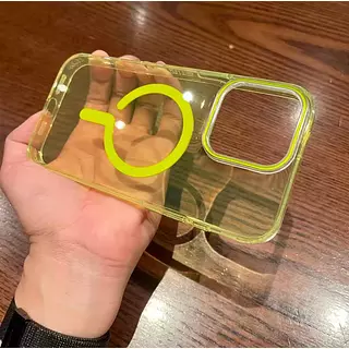 Case Magsafe Translucido Amarillo Iphone 12pro+