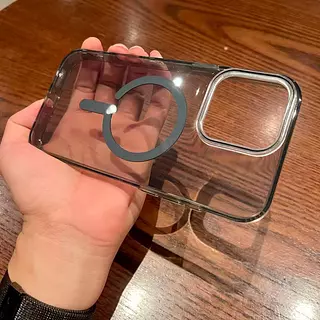 Case Magsafe Translucido Gris Iphone 12pro