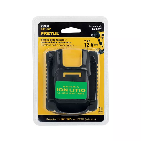 Batería Ion Litio, 12v, 2 Ah, Pretul