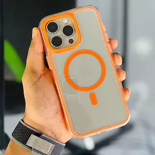 Case 360 Magsafe Antishok Borde Naranja Iphone 12/12pro